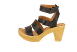 black velcro strap heel