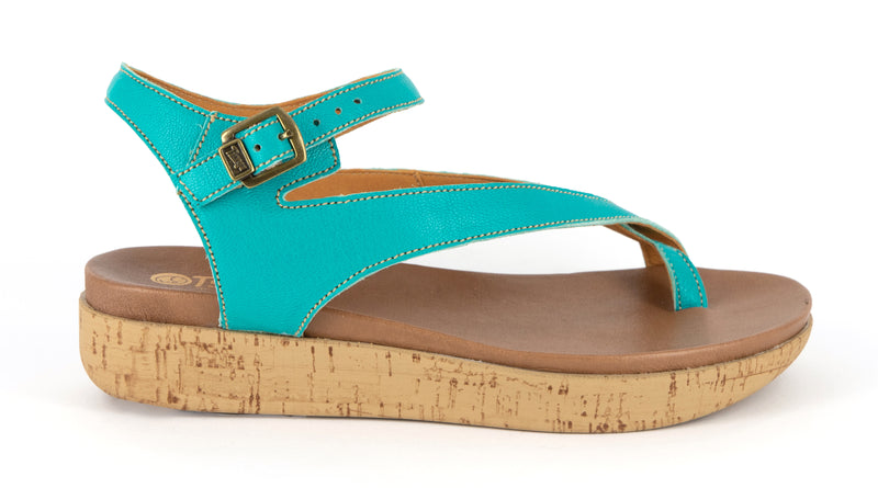 turquoise platform sandals